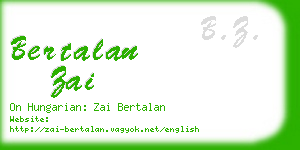 bertalan zai business card